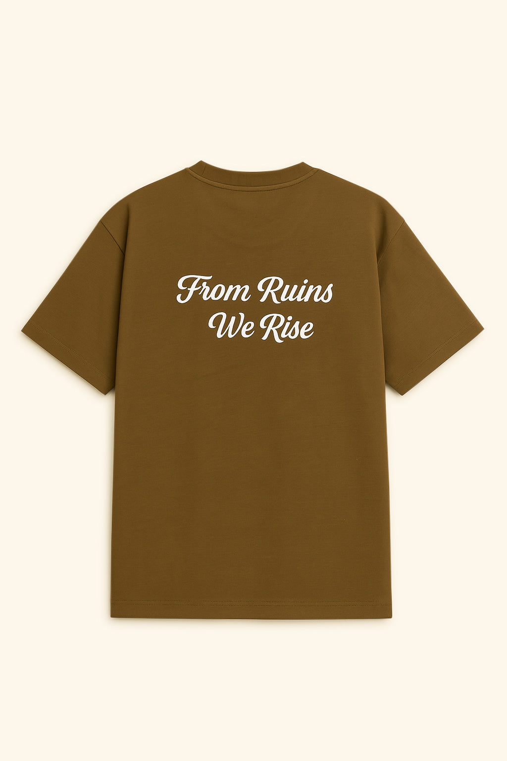 Autrefois - Relaxed Fit T-Shirt "From Ruins We Rise" in Brown