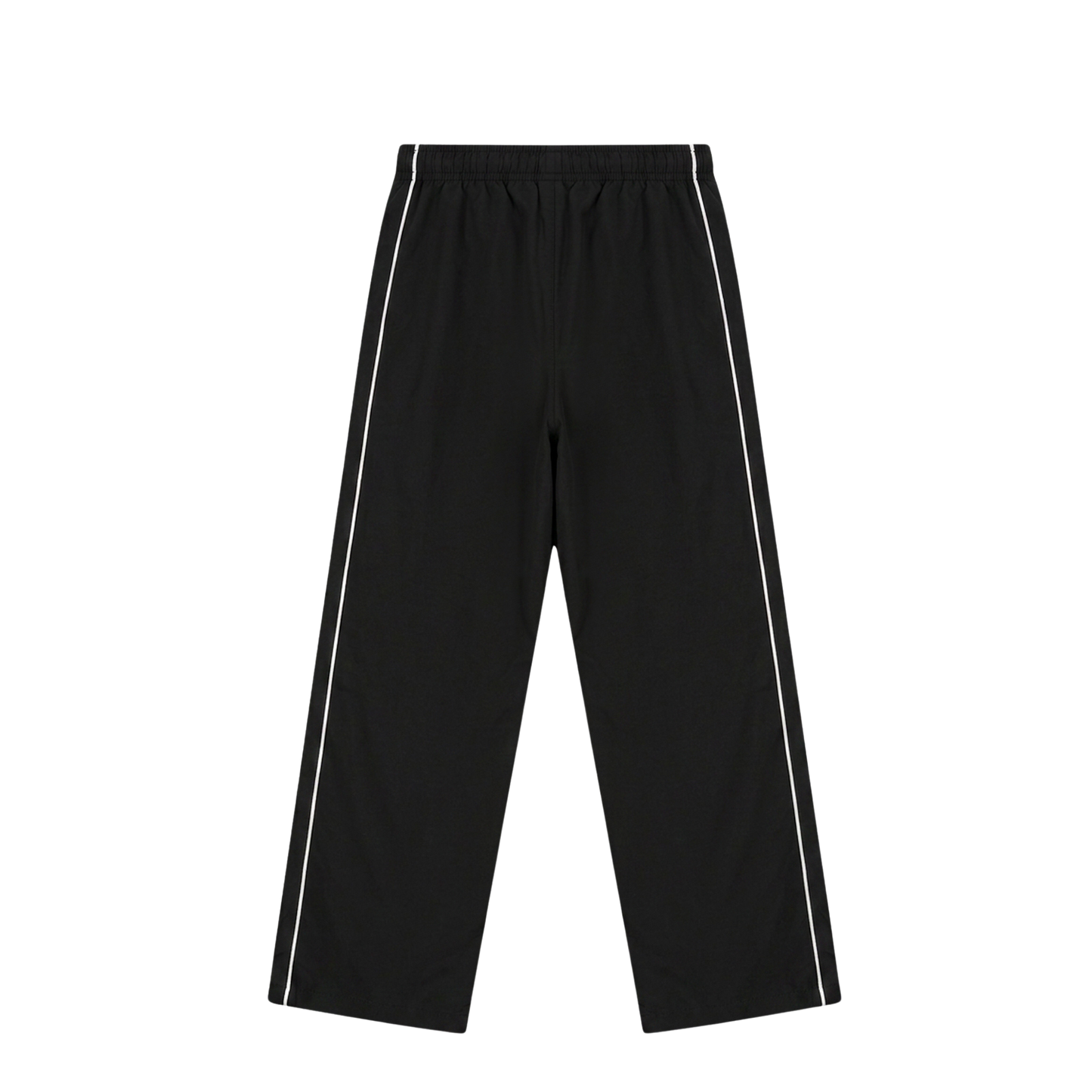 Baggy Fit Nylon Track Pants - Black