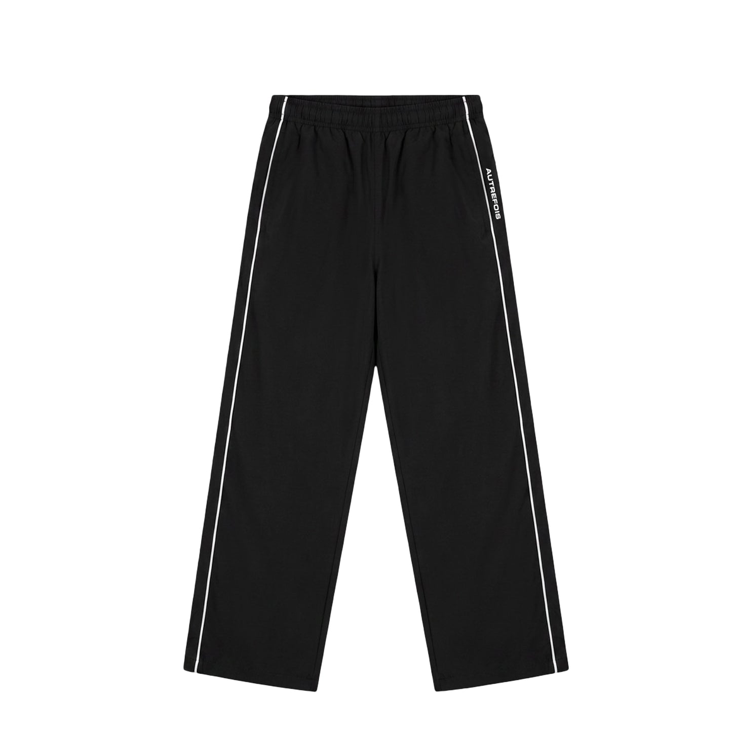 Baggy Fit Nylon Track Pants - Black
