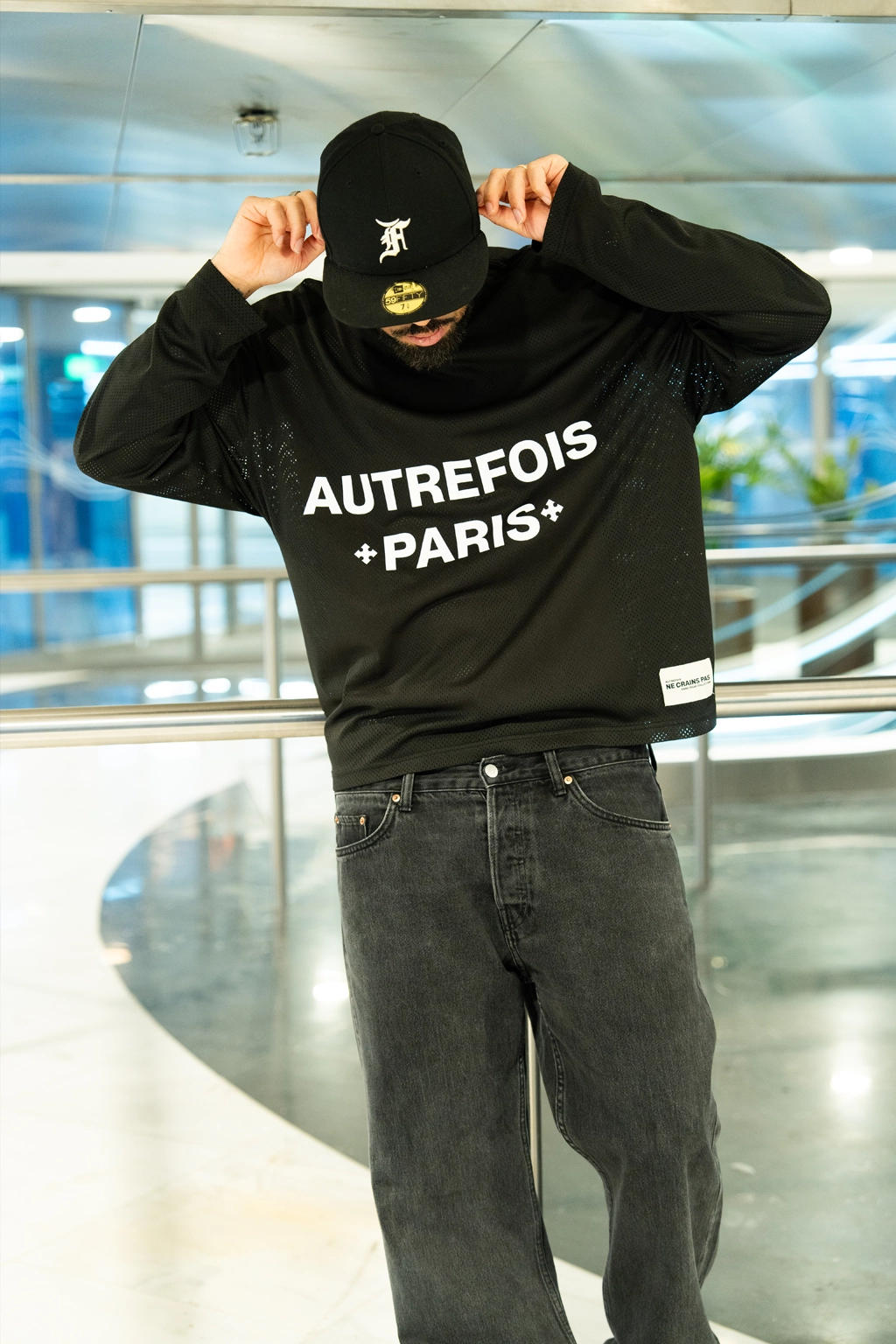 Boxy Oversized Jersey - Black