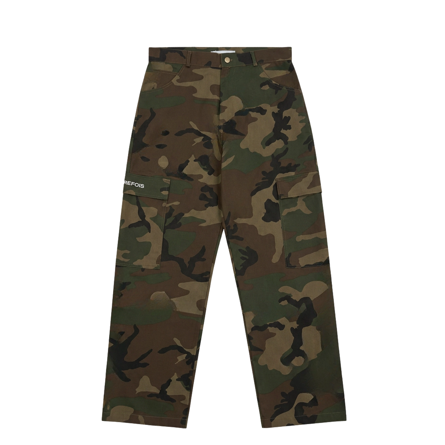 Relaxed Fit Cargo Pants - Woodland Camo