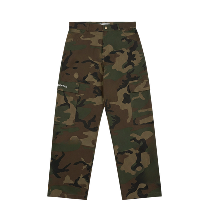 Relaxed Fit Cargo Pants - Woodland Camo
