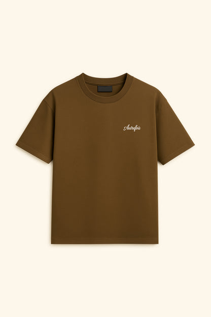 Autrefois - Relaxed Fit T-Shirt "From Ruins We Rise" in Brown
