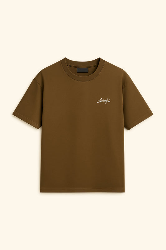Autrefois - Relaxed Fit T-Shirt "From Ruins We Rise" in Brown