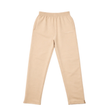 Sweatpants: Straight Fit With Split – Beige