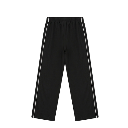 Baggy Fit Nylon Track Pants - Black